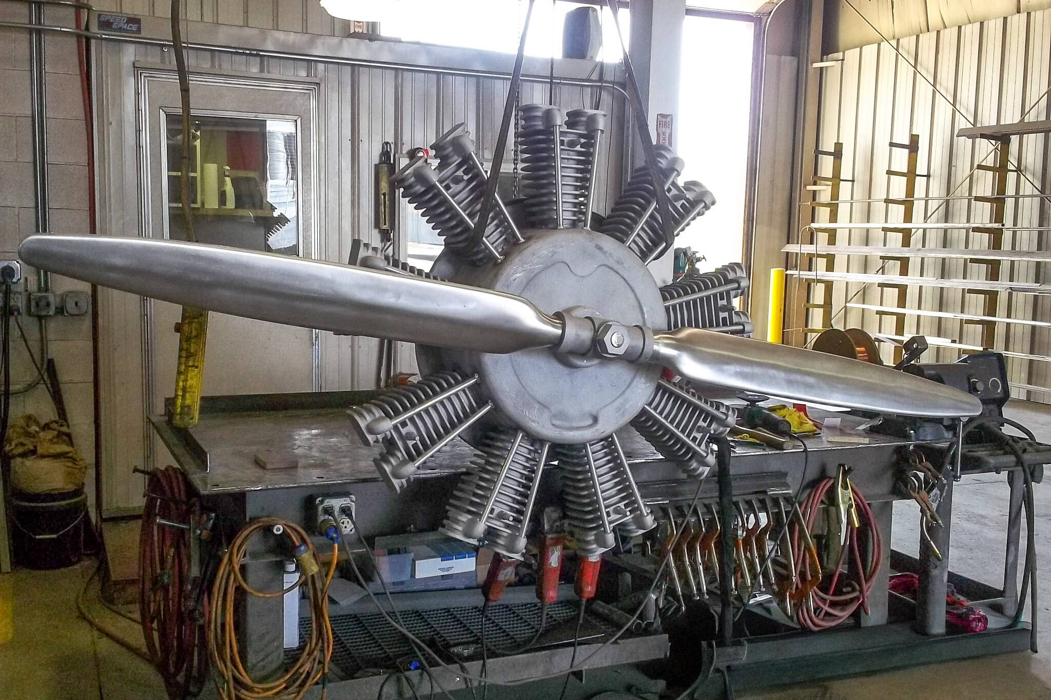 large, round, decorative metal object